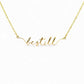 Waterproof "Be Still" Script Necklace