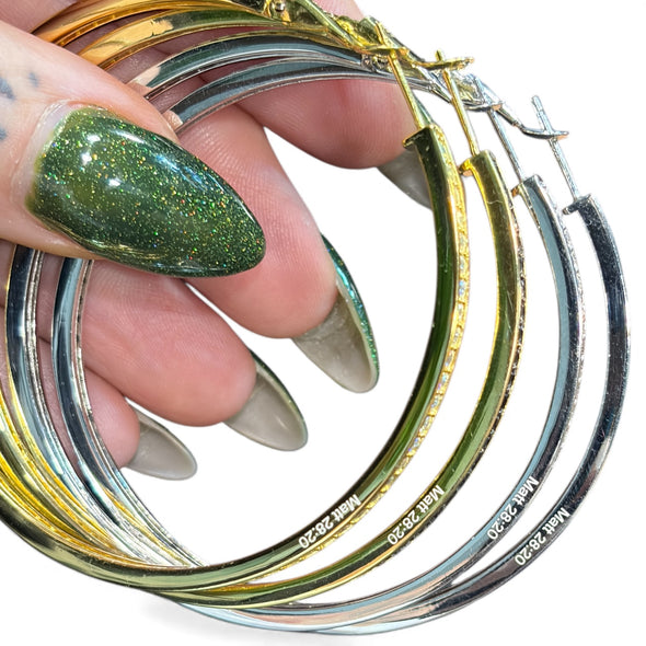 Moissanite Diamond Hoop Earrings