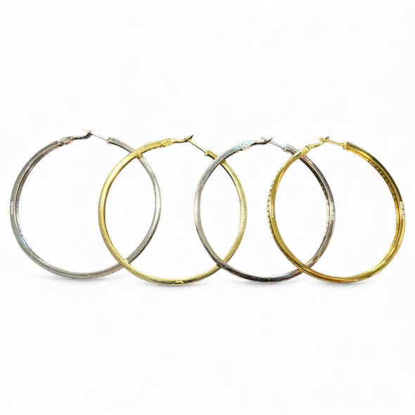 Moissanite Diamond Hoop Earrings