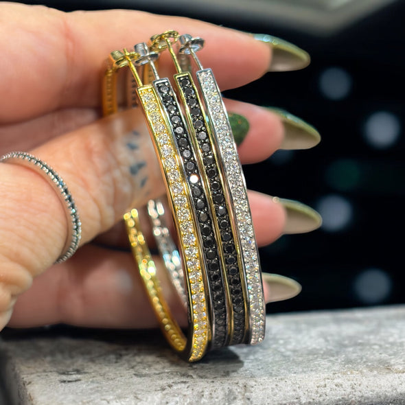 Moissanite Diamond Hoop Earrings