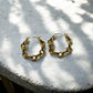 Waterproof Fixed Chain Link Hoop Earrings