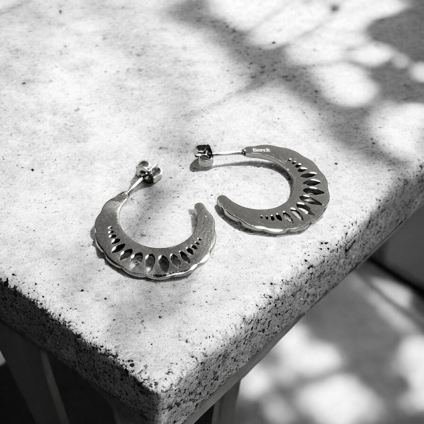 Waterproof Scalloped Boho Hoop Earrings