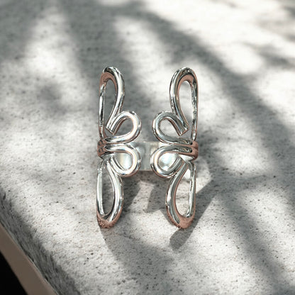 Waterproof Lotus Flower Ring 18k Gold PVD Plated & Polished Stainless Steel