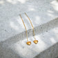 Waterproof Dainty Heart Thread Earrings