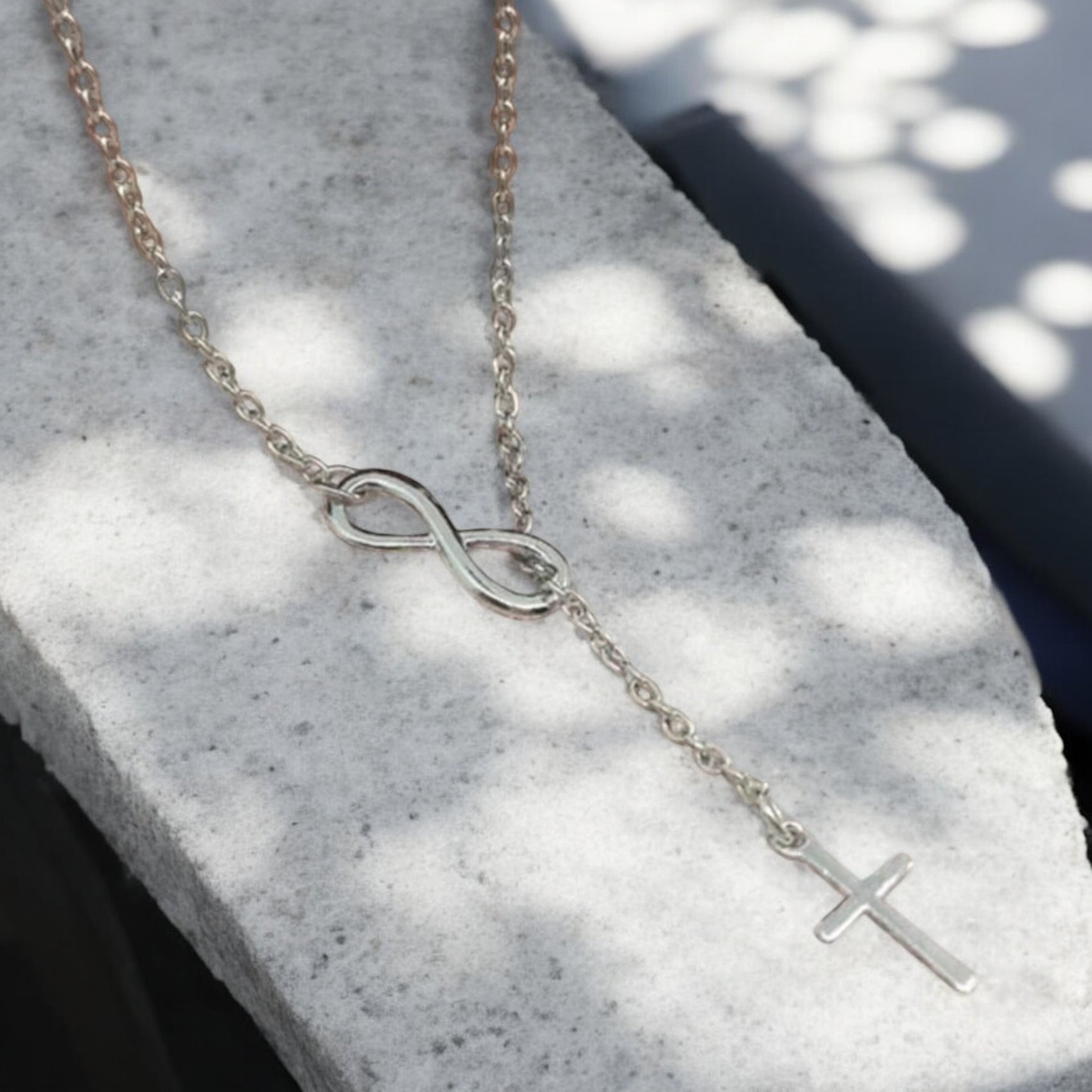 Waterproof Infinity Cross Necklace