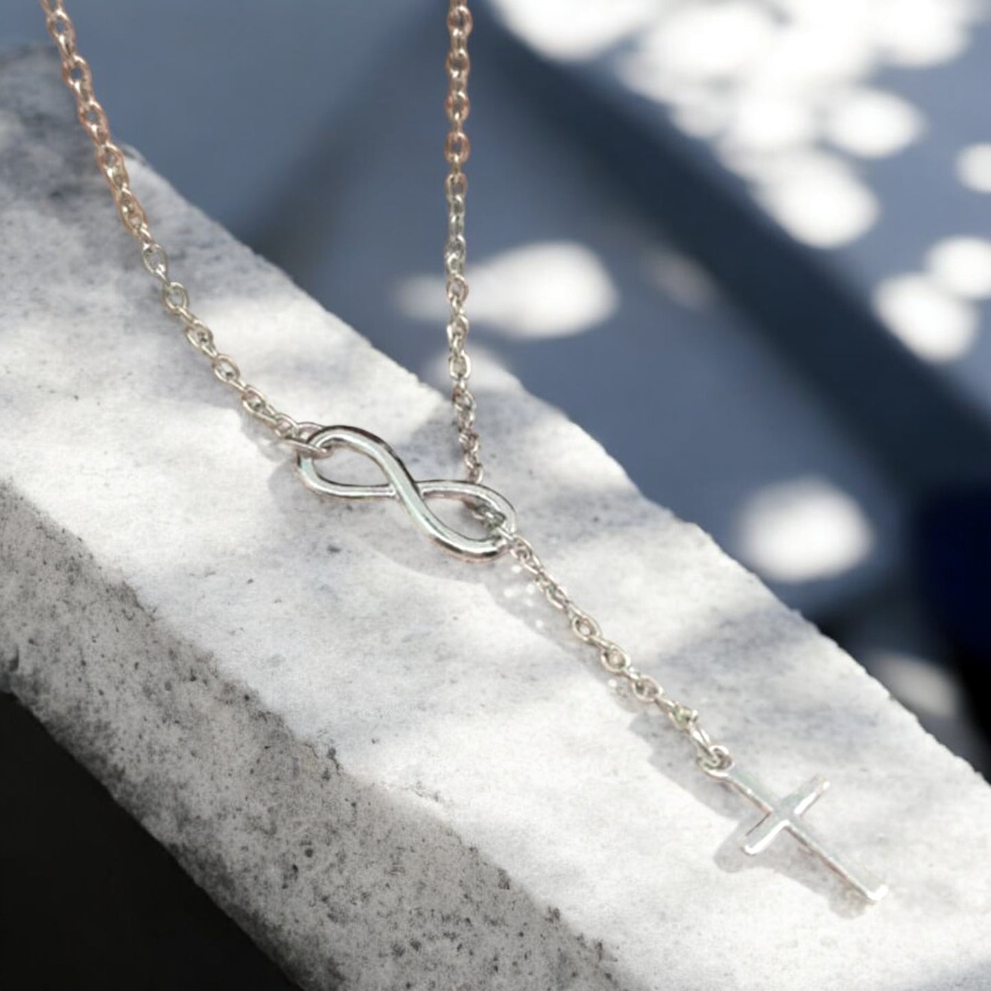 Waterproof Infinity Cross Necklace