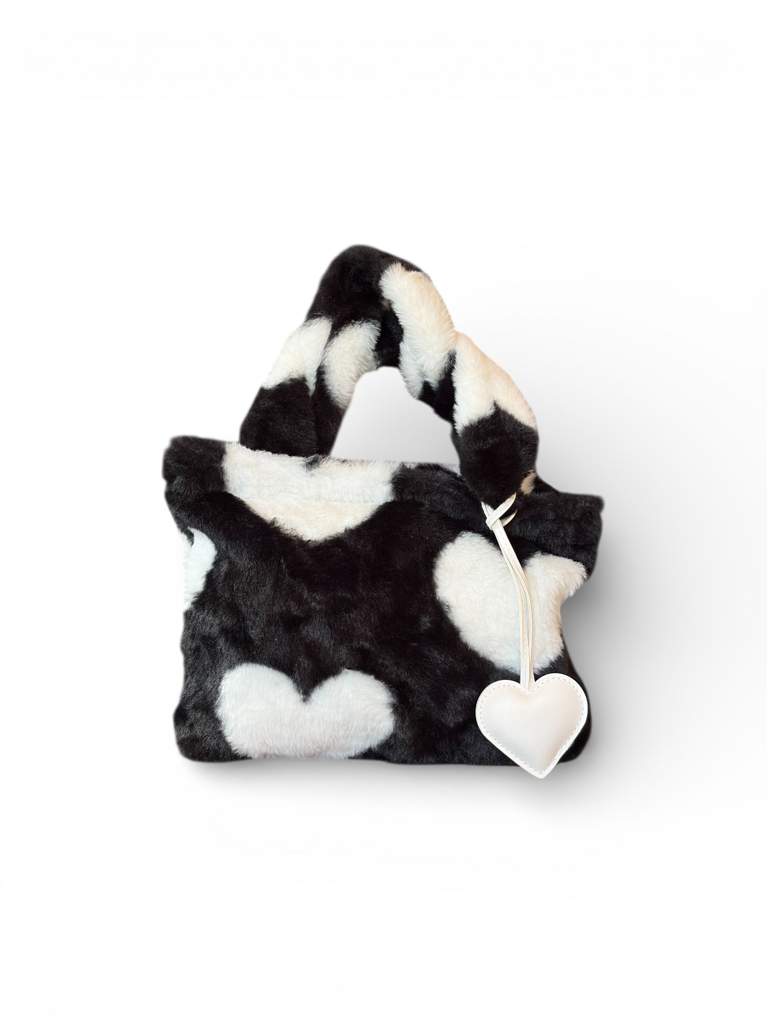Limited Edition Valentine's Day Plush Faux Rabbit Heart Mini Tote