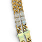 The Princess Collection - Waterproof Cuban Curb Chain Princess Cut 3 Zircon Diamond (Sold Separately)