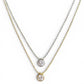 Waterproof Simple Solitaire Bezel Set Drop Necklace