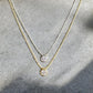 Waterproof Simple Solitaire Bezel Set Drop Necklace