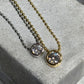 Waterproof Simple Solitaire Bezel Set Drop Necklace