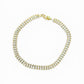 Waterproof Oblong Zircon Tennis Anklet or Bracelet Stainless Steel (Sold Separately)
