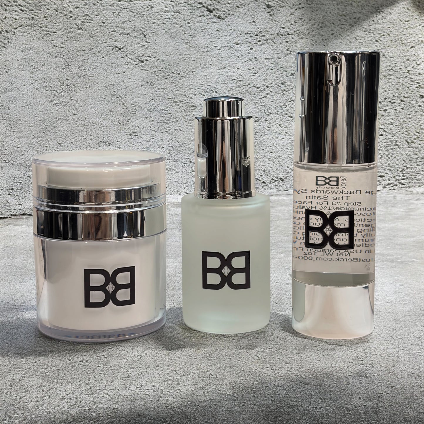 BB Age Backwards Skincare System + Derma Roller (Micro-Needling) (Sold Separately)