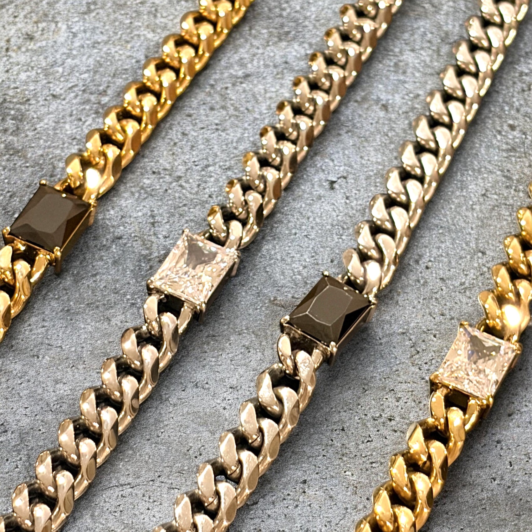 LIMITED EDITION The Baroness Collection - Waterproof Cuban Curb Chain & Zircon Diamond Collection (Sold Separately)