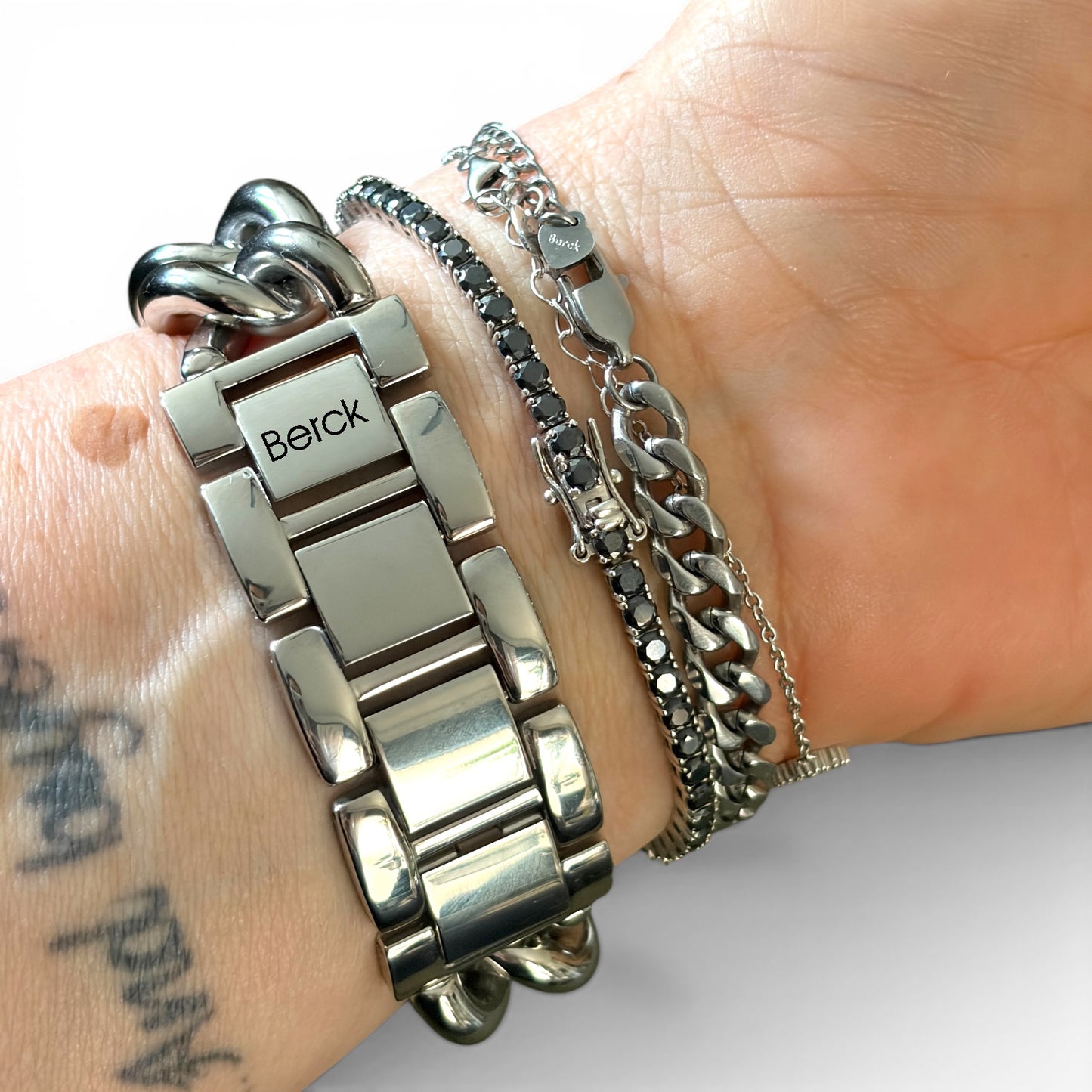 Berck Waterproof Chunky Bubble Chain Link Watch Band (Apple Watch Not Included)