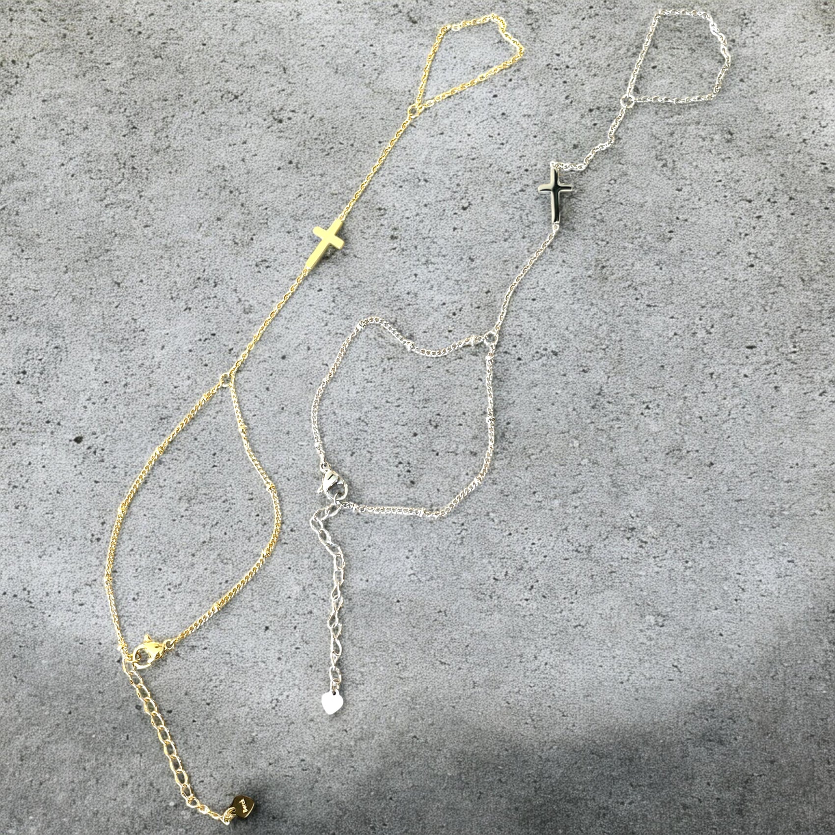 Waterproof Dainty Ball Cable Single Cross Hand Chain