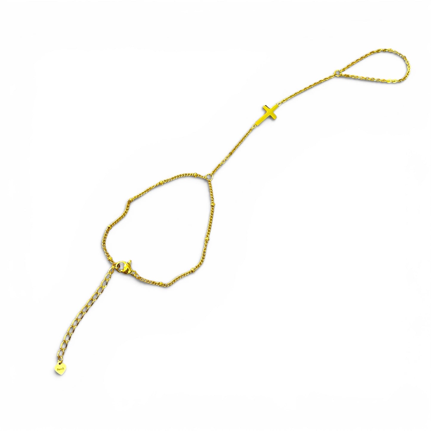 Waterproof Dainty Ball Cable Single Cross Hand Chain