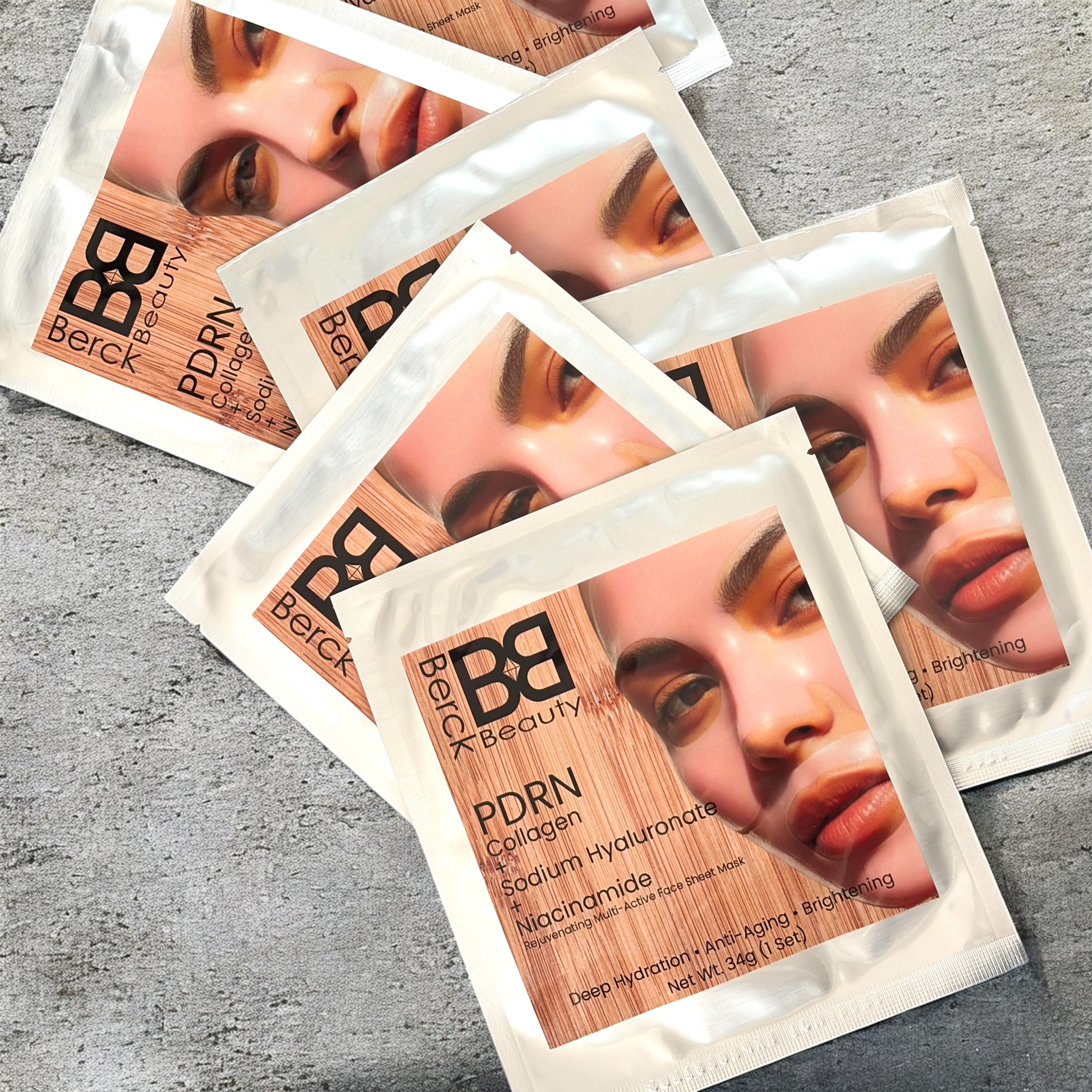 BB PDRN Hydrogel Rejuvenating Multi-Active Face Sheet Mask with Collagen, Sodium Hyaluronate & Niacinamide