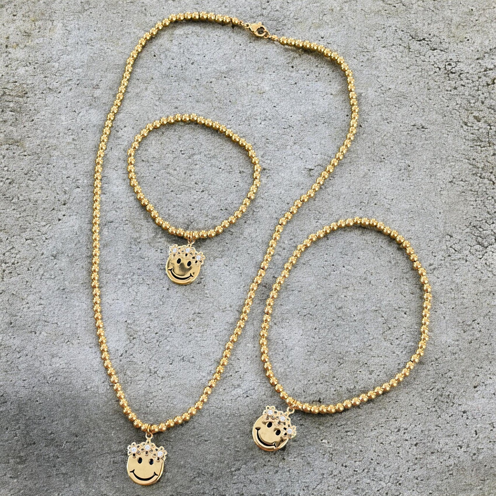 Smiles & Flowers Waterproof Stainless Steel Jewelry Collection
