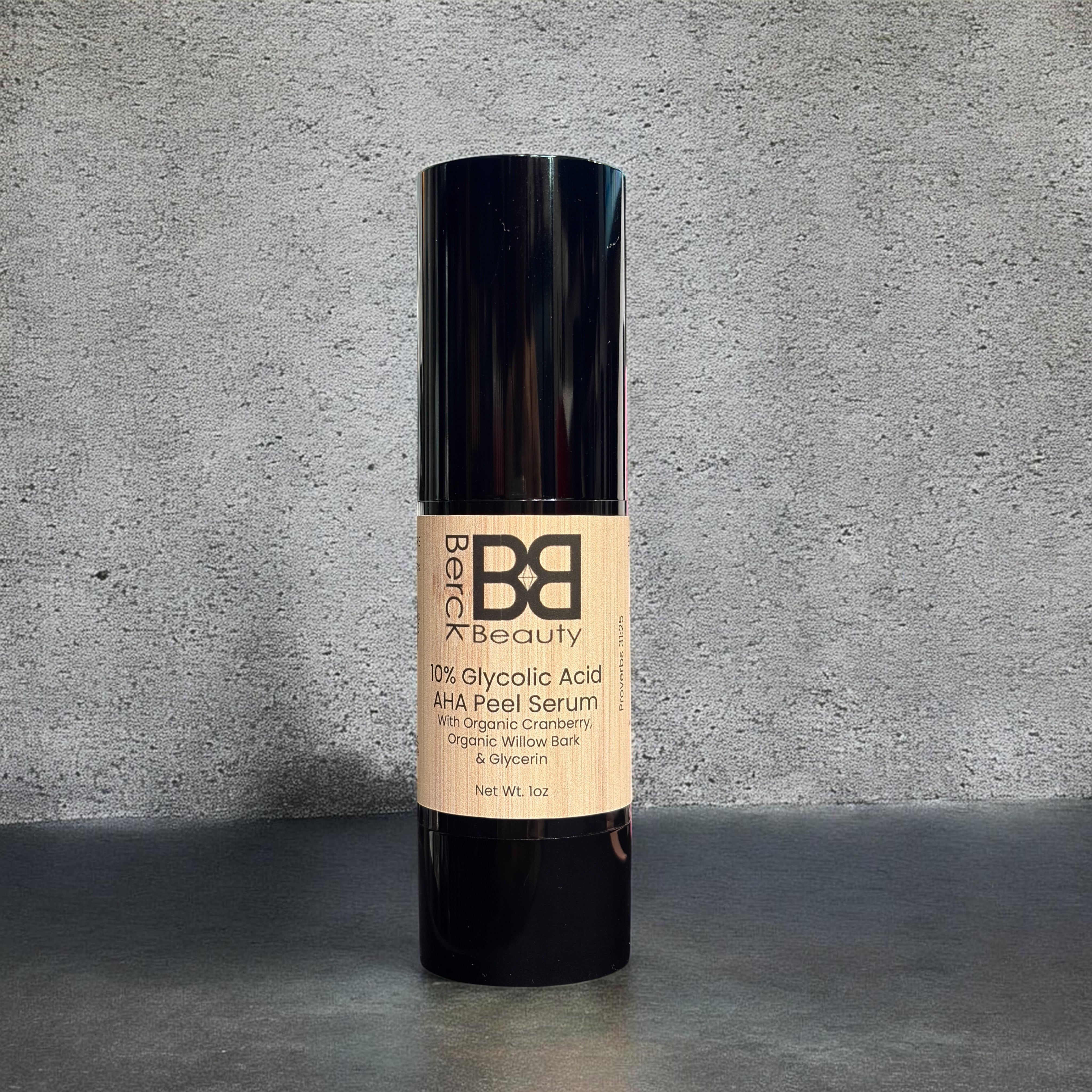 BB 10% Glycolic Acid AHA Peel Serum with Organic Cranberry, Willow Bark & Glycerin