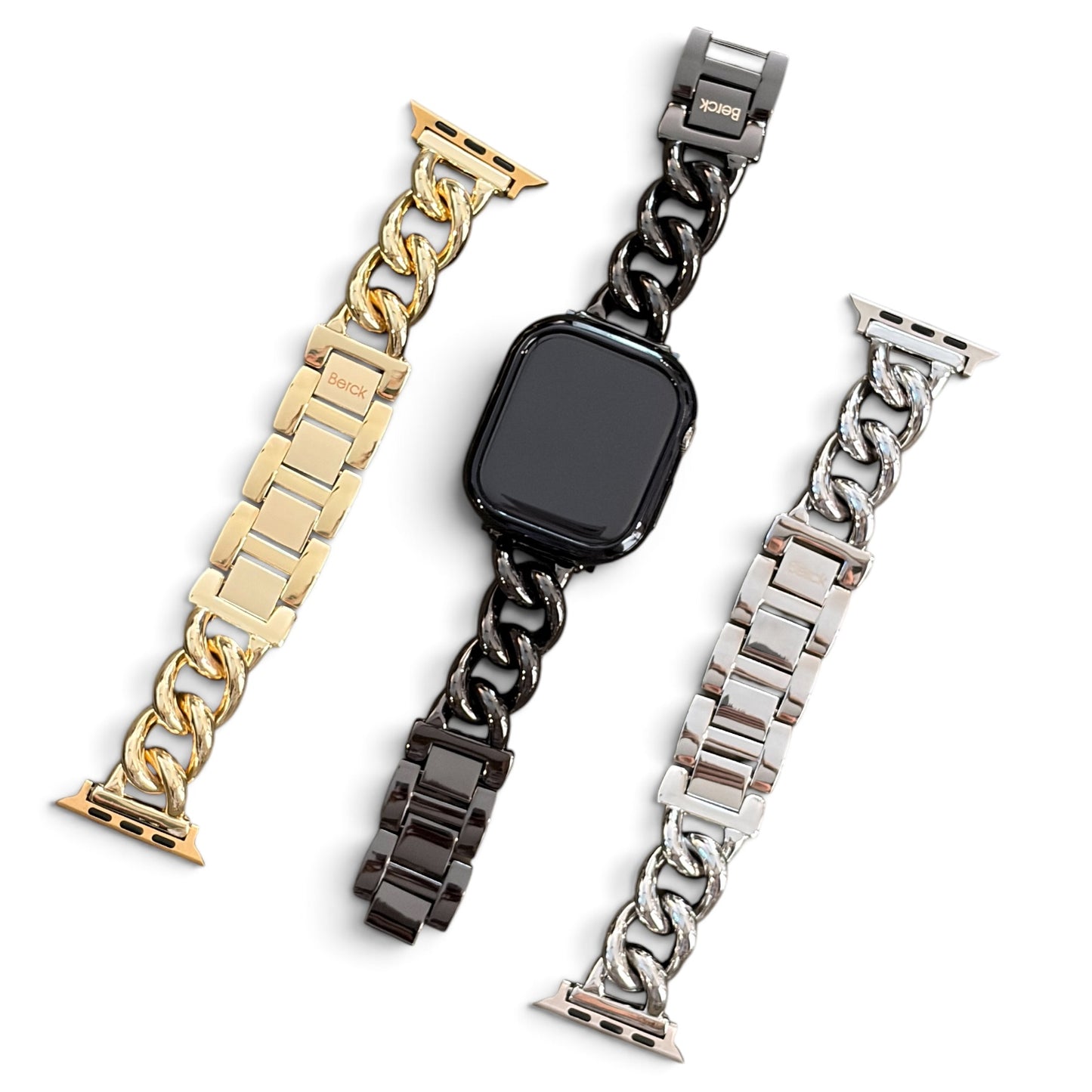 Berck Waterproof Chunky Bubble Chain Link Watch Band (Apple Watch Not Included)