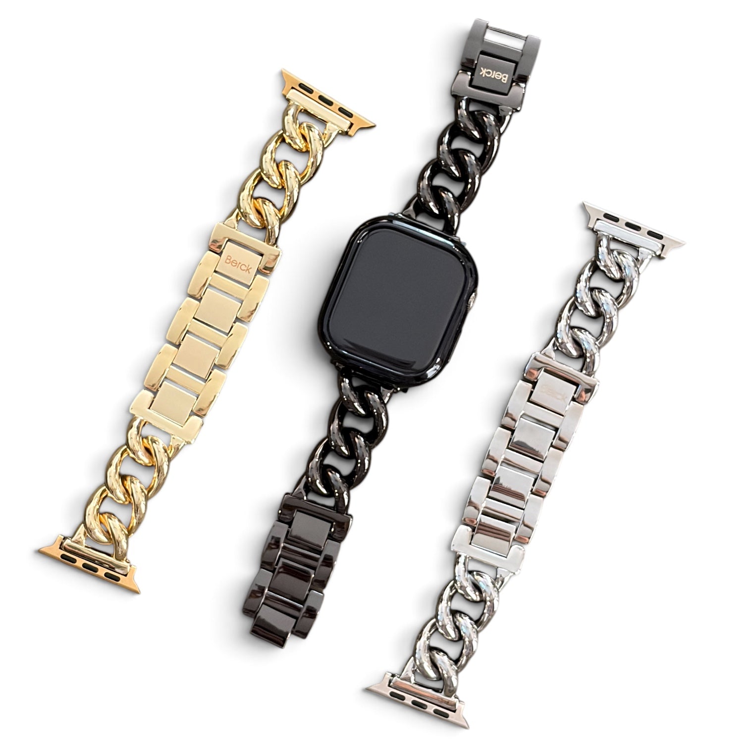 Berck Waterproof Chunky Bubble Chain Link Watch Band (Apple Watch Not Included)