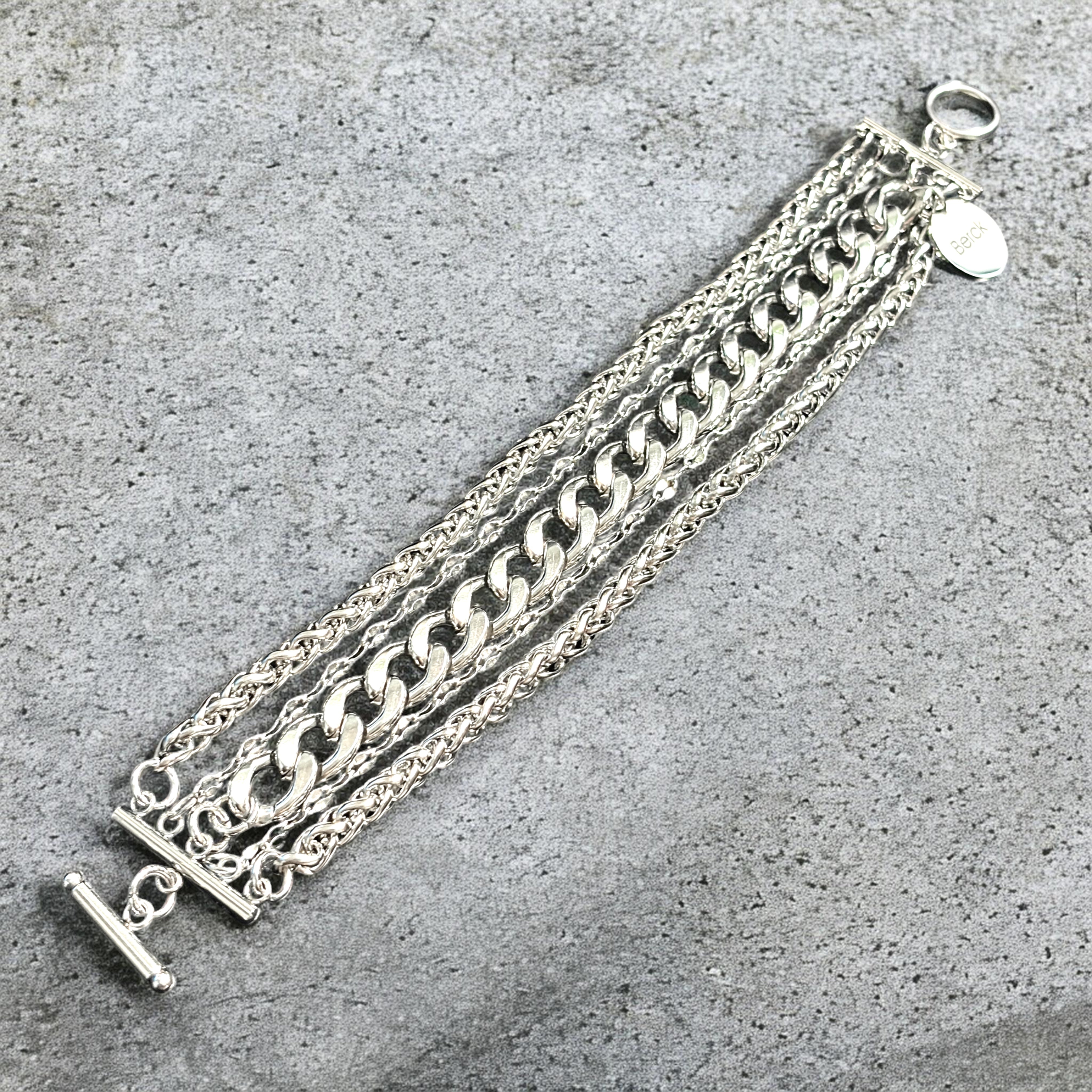 Waterproof Handmade Limited 5 Strand Chunky Link Toggle Bracelet