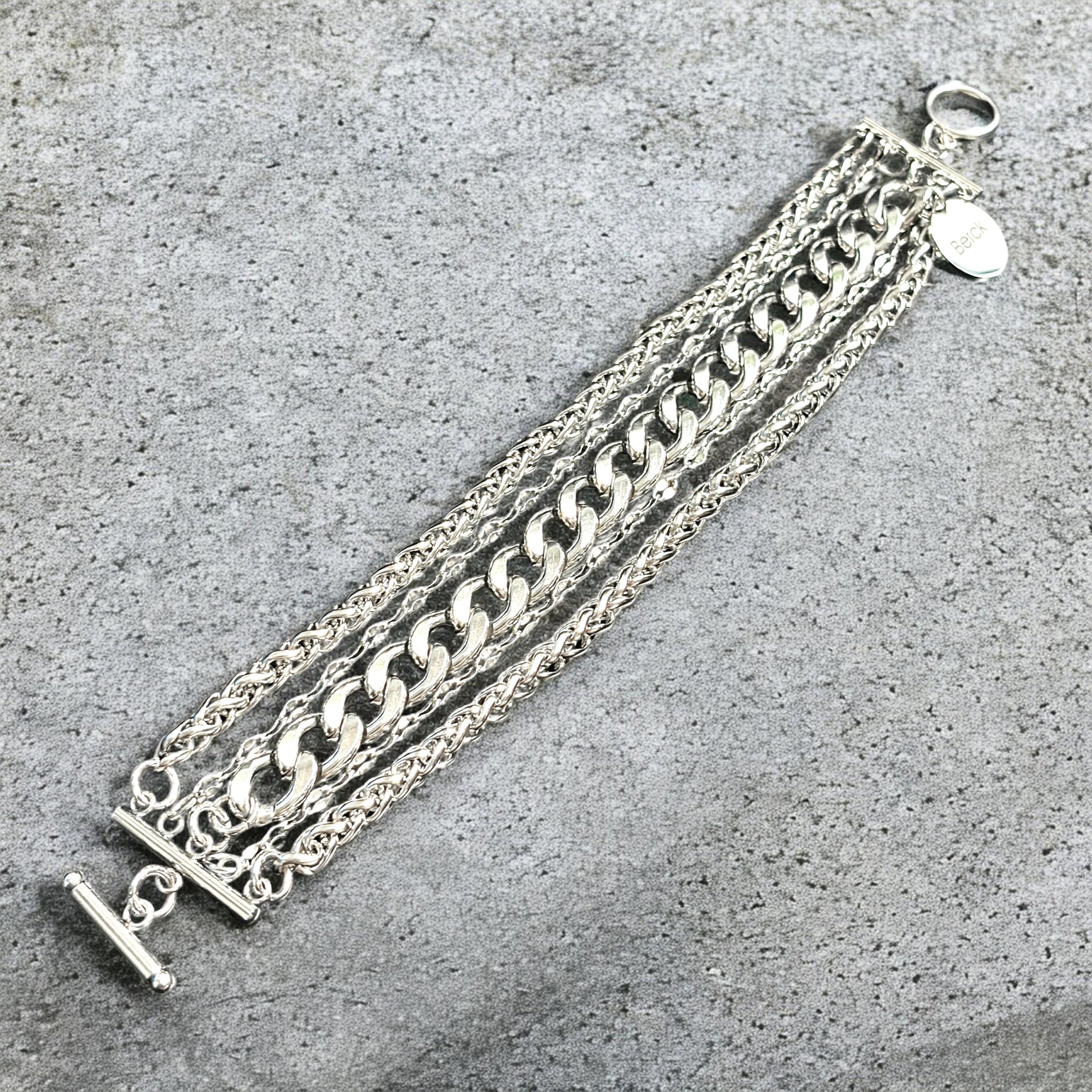 Waterproof Handmade Limited 5 Strand Chunky Link Toggle Bracelet