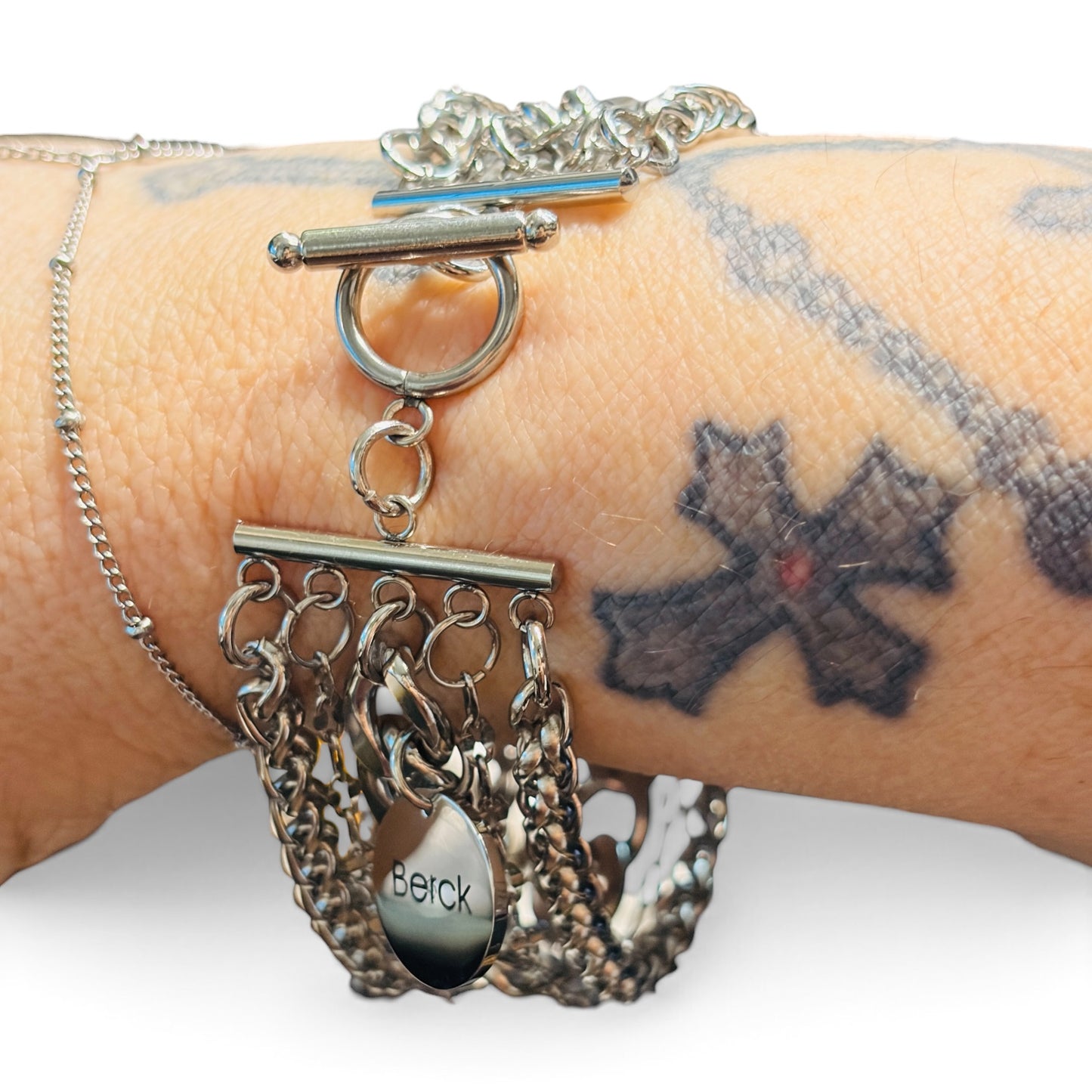 Waterproof Handmade Limited 5 Strand Chunky Link Toggle Bracelet