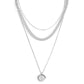 Waterproof Triple Chain Compass Necklace w/21" Chunky 10mm Cuban Curb Chain Option