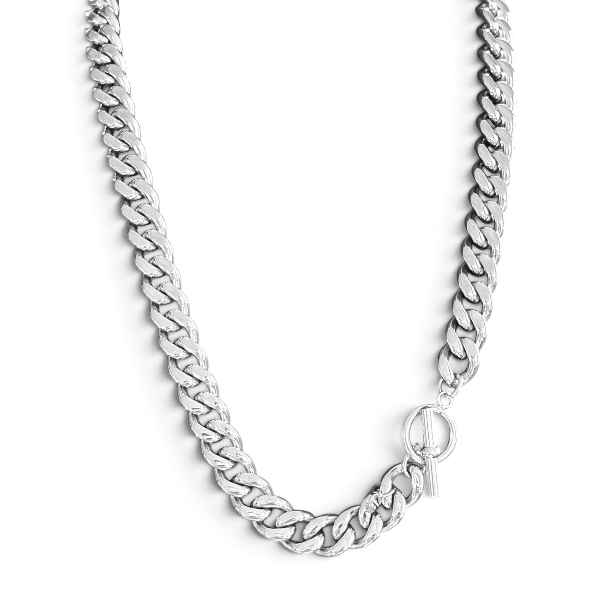 Waterproof Triple Chain Compass Necklace w/21" Chunky 10mm Cuban Curb Chain Option