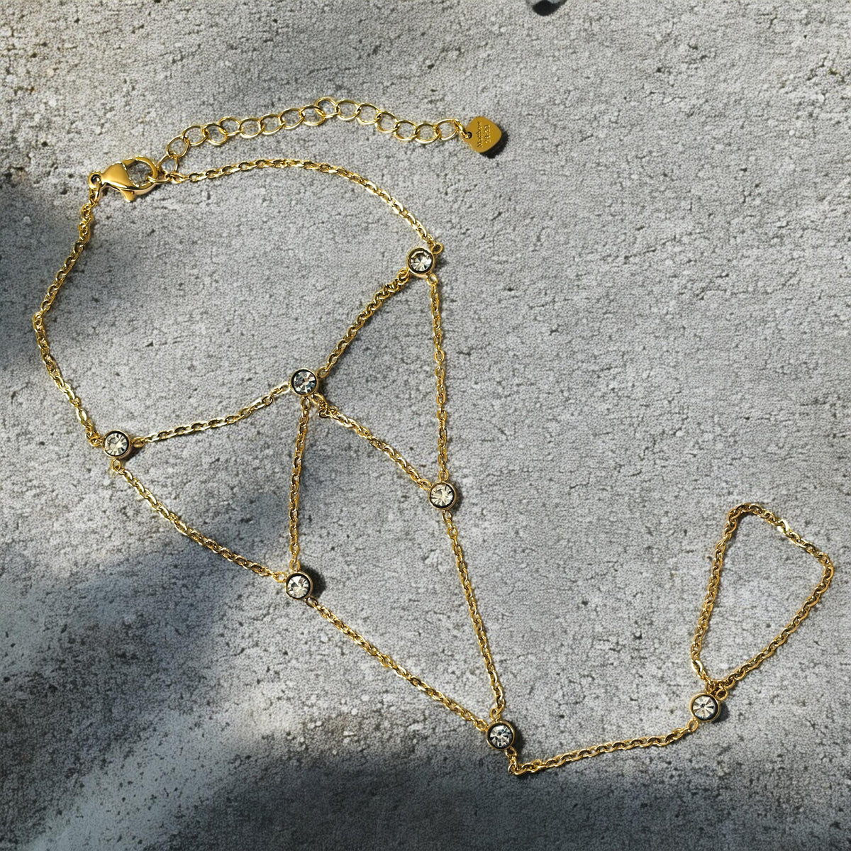 Waterproof Mesh 7 Zircon Hand Chain