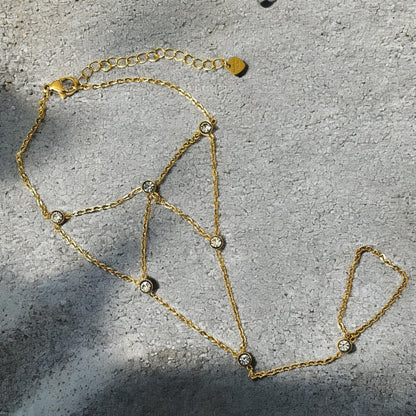 Waterproof Mesh 7 Zircon Hand Chain