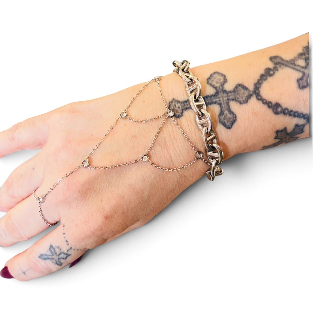 Waterproof Mesh 7 Zircon Hand Chain
