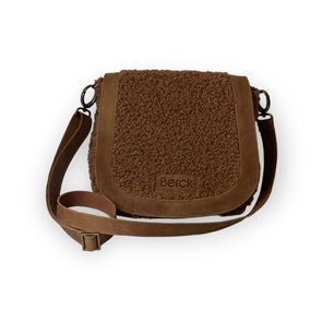 Steffie Crossbody Saddle Bag - FAUX TEDDY SHEARLING