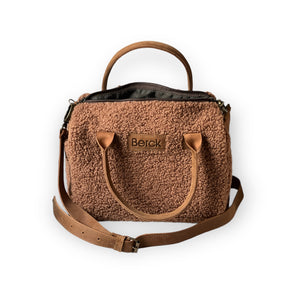 LOVE Barrel Satchel - FAUX TEDDY SHEARLING
