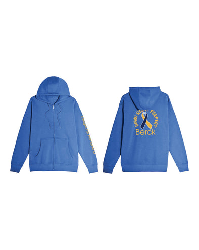 Unisex Zip Up Hoodie - Down Right Perfect Ribbon