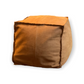 Berck Aniine Leather Pouf 18"